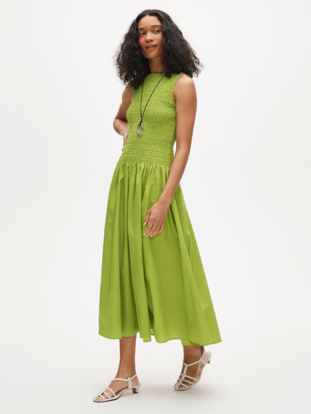 J. Crew Lina Smocked Midi Dress